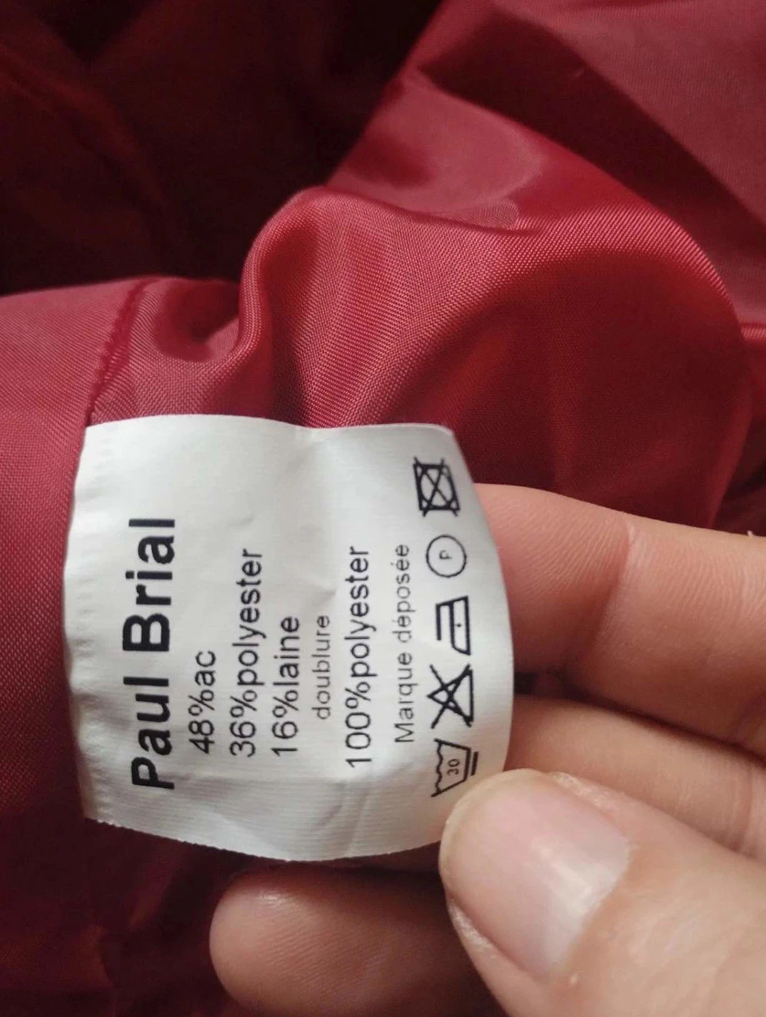 Rode vest met gevlochten effect, Paul Brial, T40 – photo 10